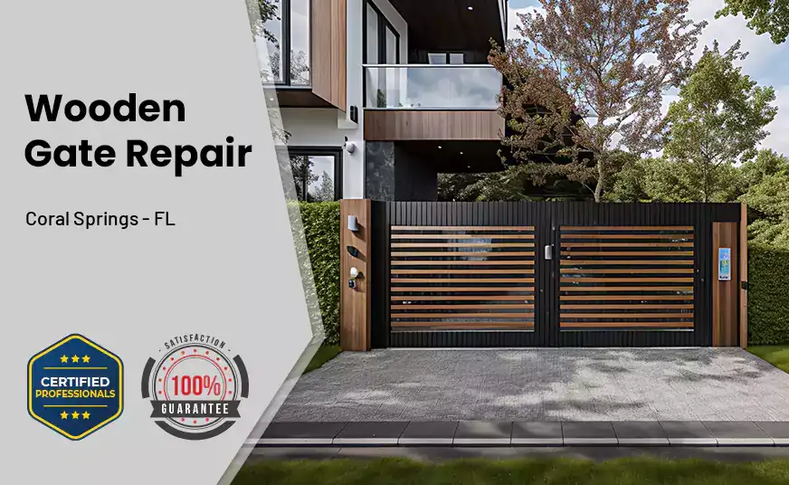 Wooden Gate Repair Coral Springs - FL